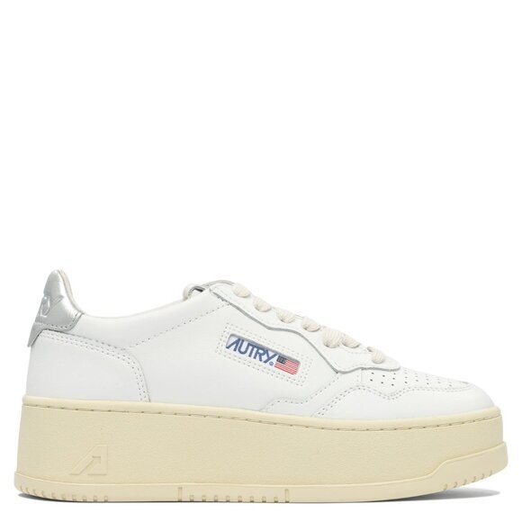 Autry Platform Low Wom Leat/Leat Wht/Silver IT 39 Women
